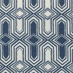 Blue Geo Print Outdoor Cushion - 18 x 18 in.