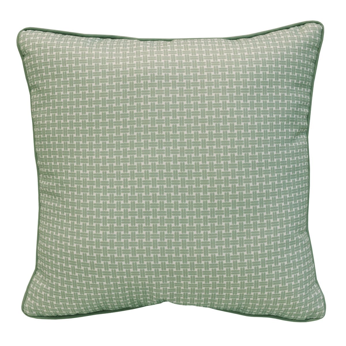 Coussin extérieur 18 x 18 po - Imprimé géo sauge