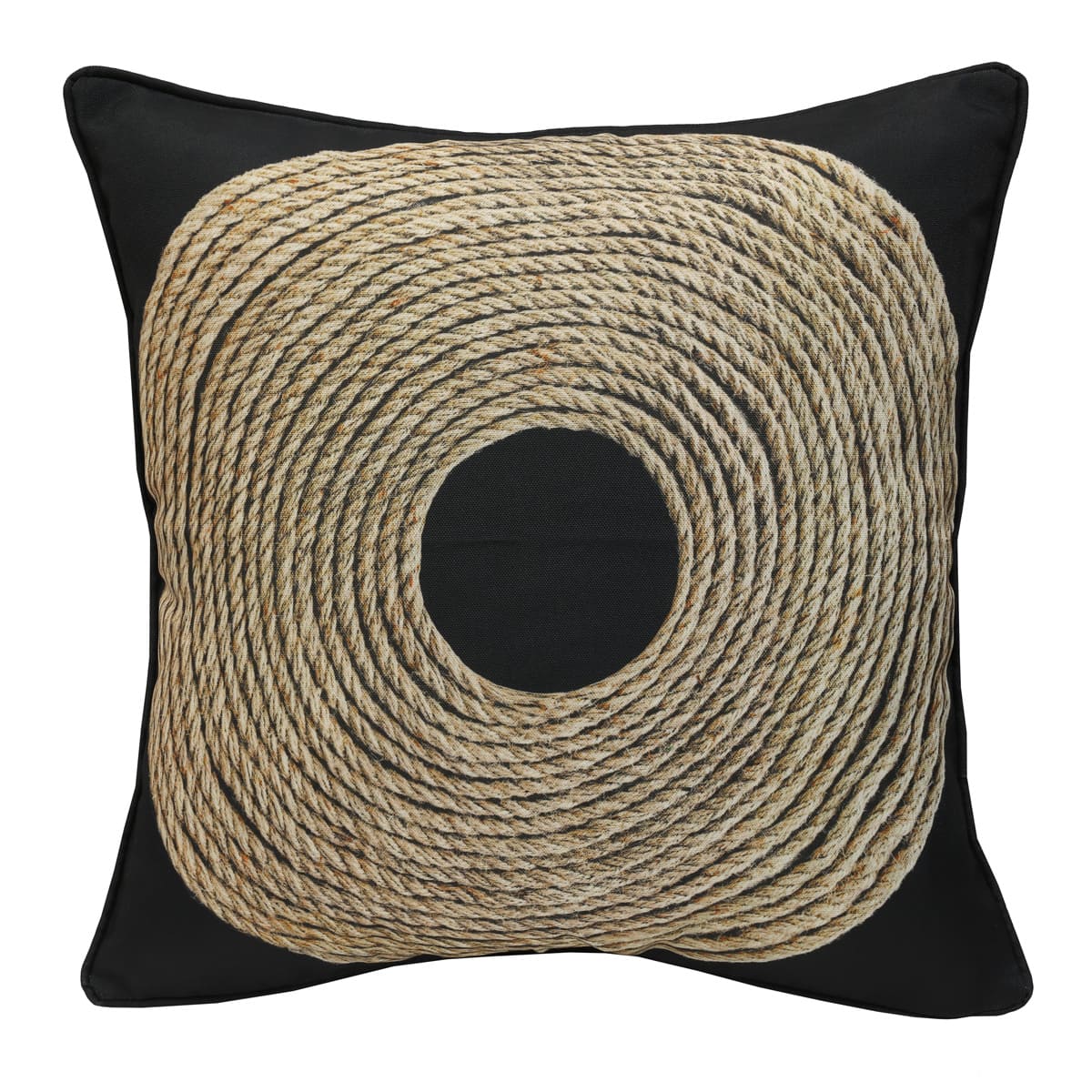 Raffia Pattern Printed Outdoor Cushion - 18 x 18 in.