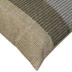 Black Striped with Embroidery Outdoor Cushion - 18 x 18 in.