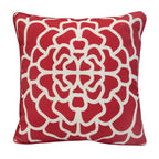 Coussin extérieur 18 x 18 po - Rouge salsa imprimé