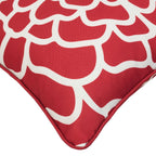 Coussin extérieur 18 x 18 po - Rouge salsa imprimé