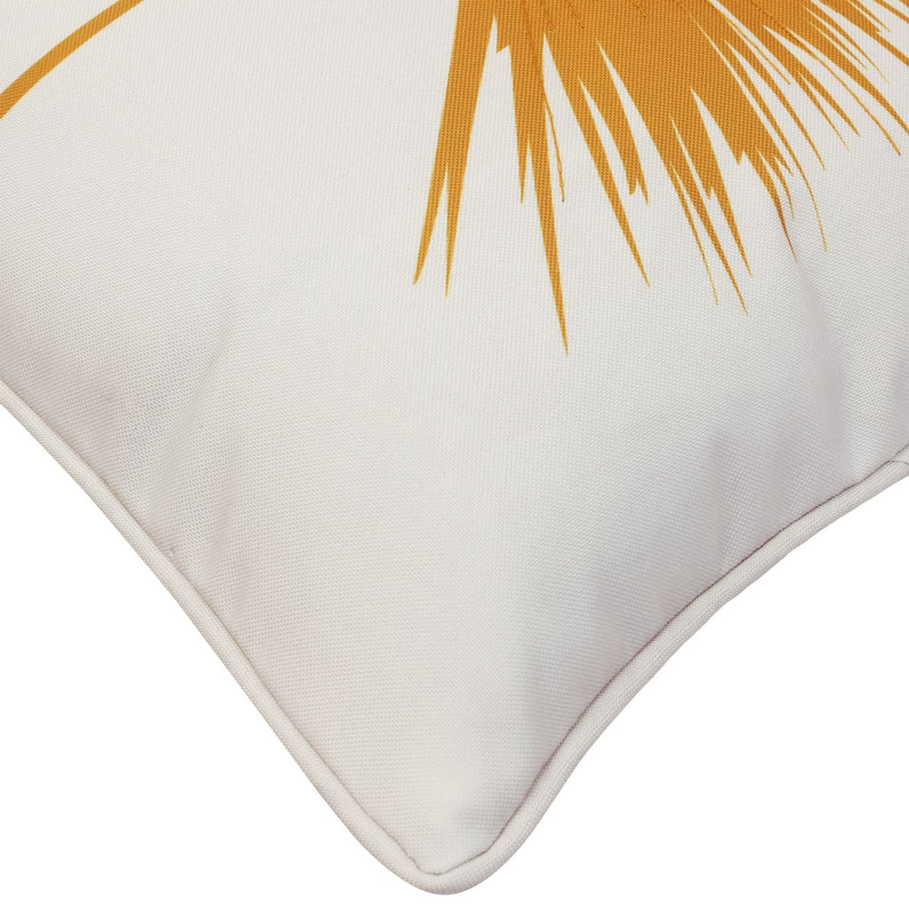 Yellow Palm Tree Embroidery Outdoor Cushion - 18 x 18 in.