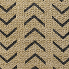 Coussin extérieur 18 x 18 po - Raffia Brodé Noir