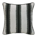 Coussin extérieur 18 x 18 po - Rayures Imprimées Noir