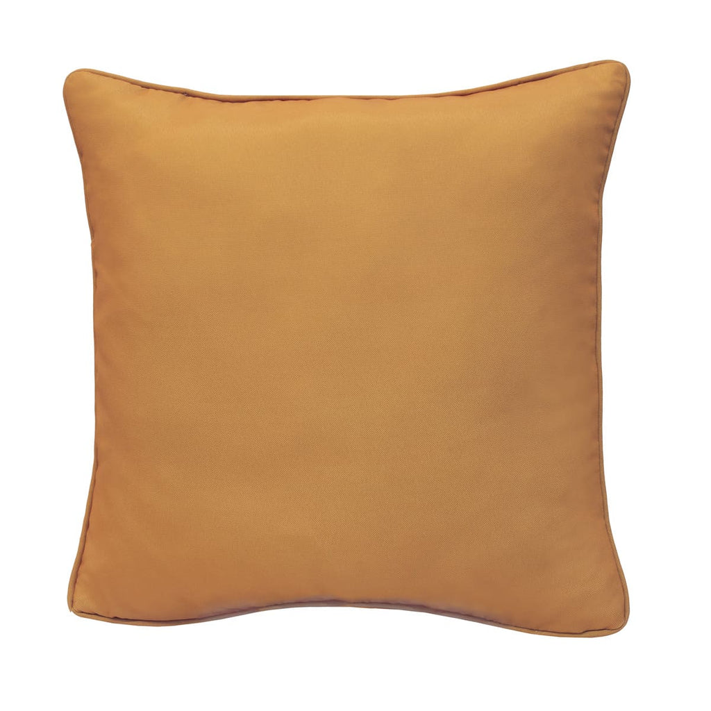 Coussin extérieur 18 x 18 po - Jaune safran uni