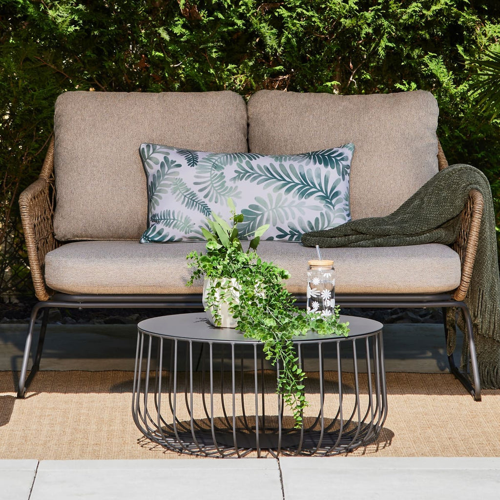 Printed Sage Outdoor Cushion - 14 x 26 in.