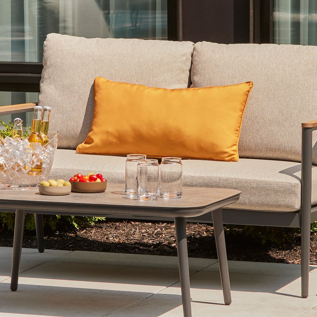 Yellow Outdoor Cushion - 14 x 26 in.