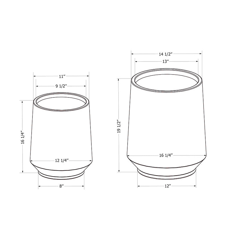 Cache-pots Dalya (lot de 2)