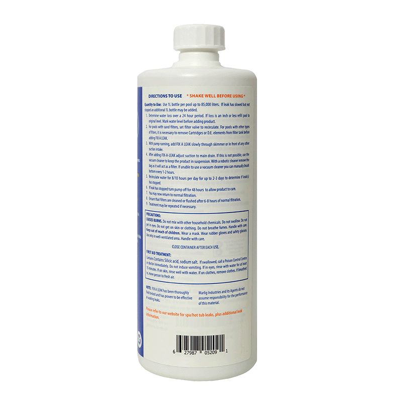 Liquide de réparation des fuites de piscine - 32 oz
