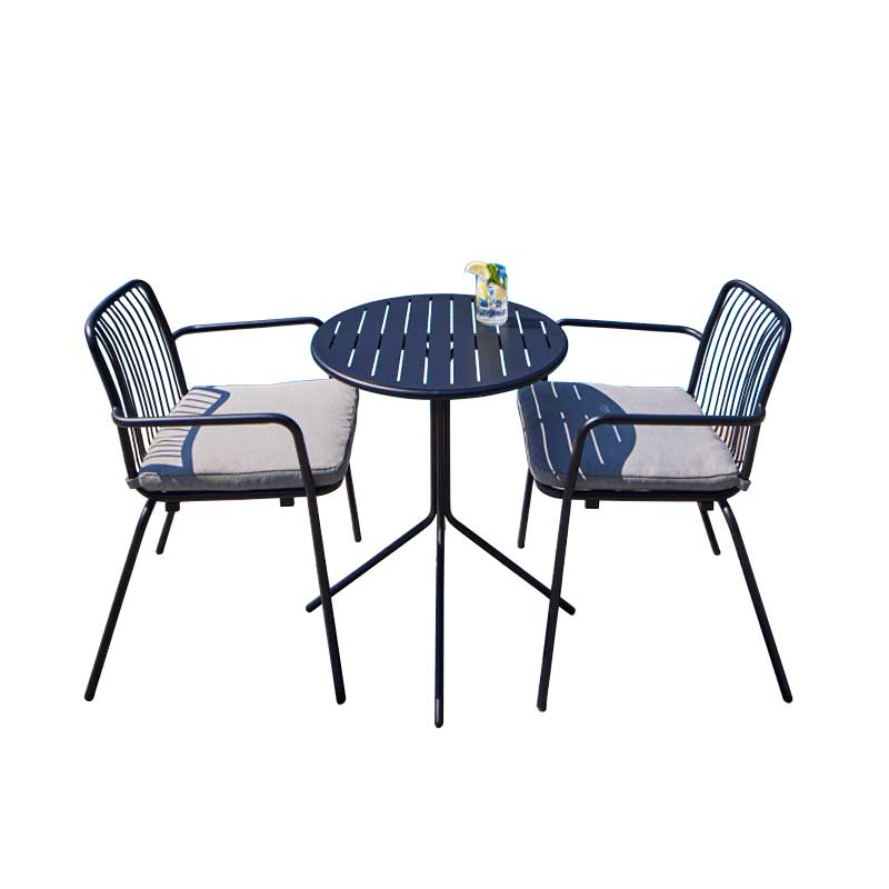Flores Outdoor Bistro Set (Black)