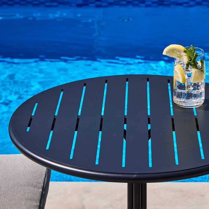 Flores Outdoor Bistro Set (Black)