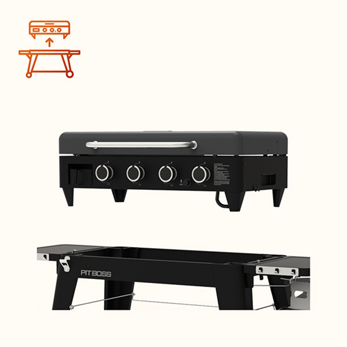 Ambiance Plancha with 4 Removable Burners