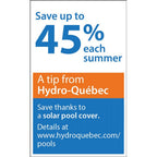 Toile solaire de 7 mm pour piscine carré