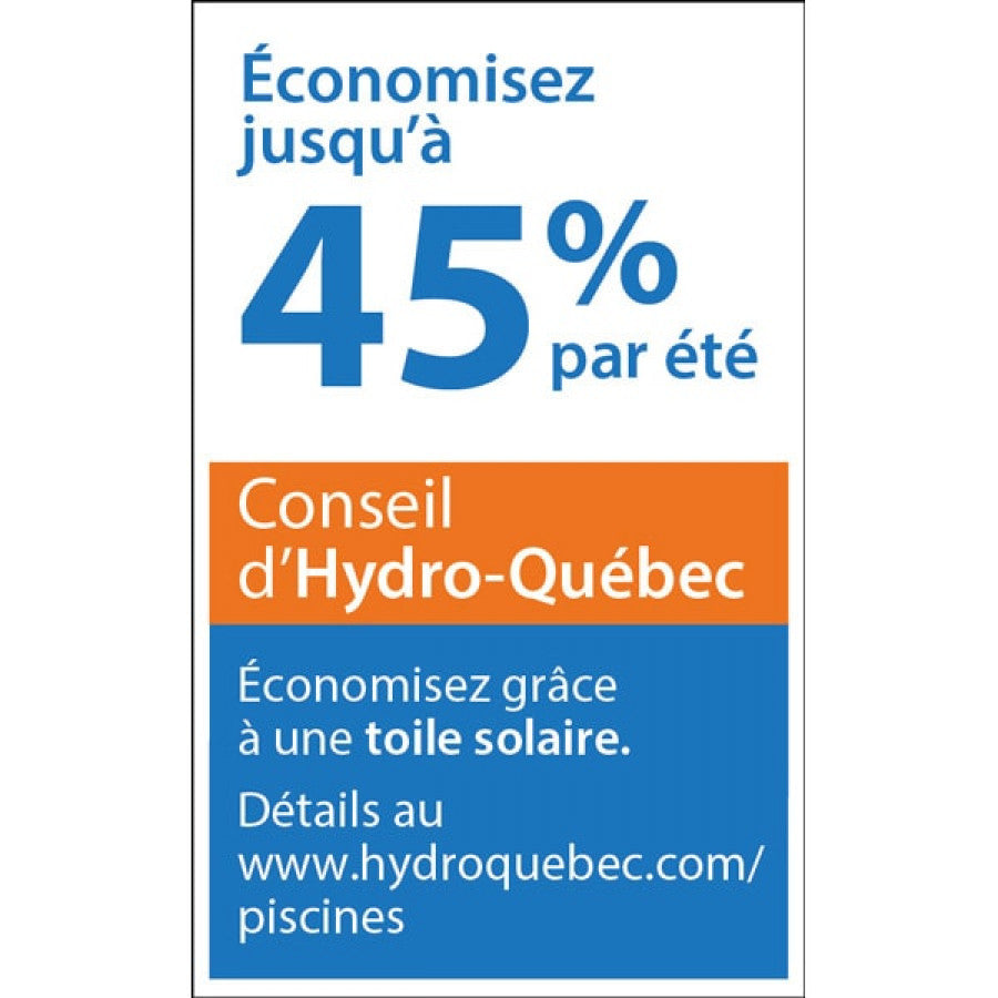 Toile solaire de 7 mm pour piscine rectangle
