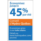 Toile solaire bleue de 7 mm pour piscine ronde