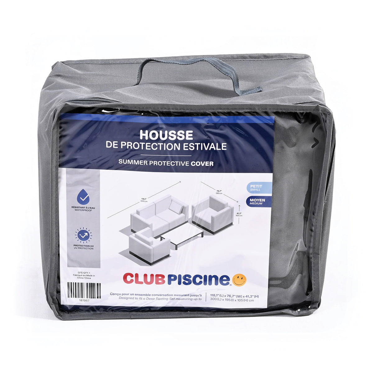 Housse protectrice d'été pour ensemble causeuse