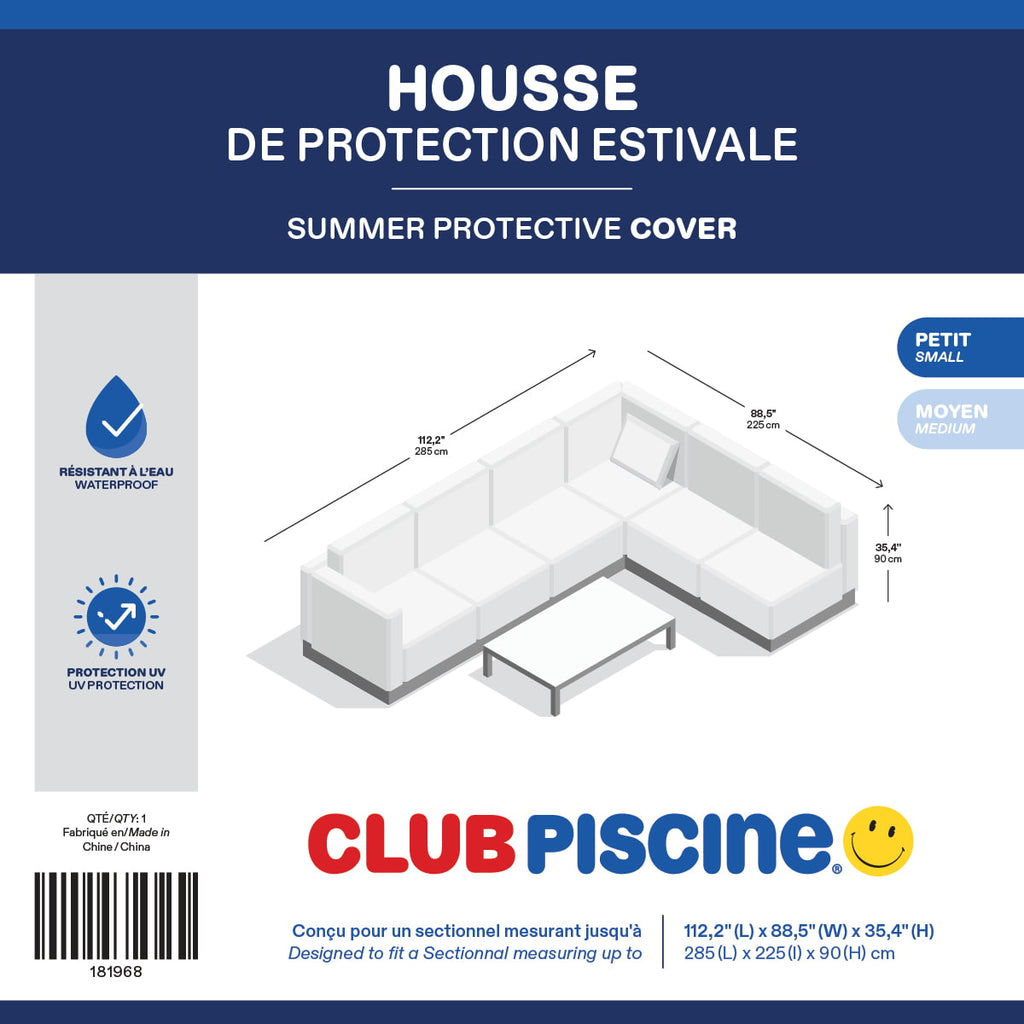 Housse protectrice d'été pour sectionnel