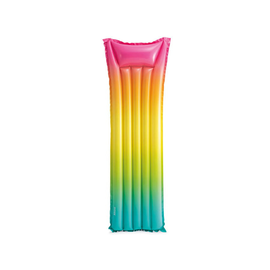 Rainbow Colors Inflatable Pool Mattress