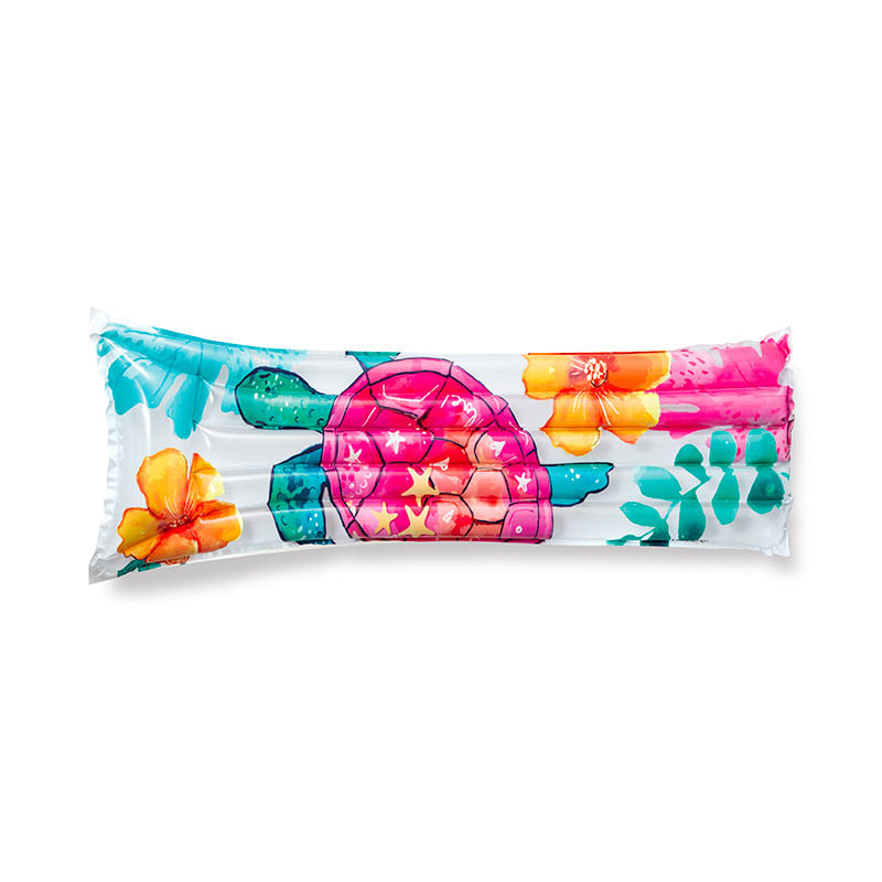 Tropical Flowers Inflatable Pool Mattress
