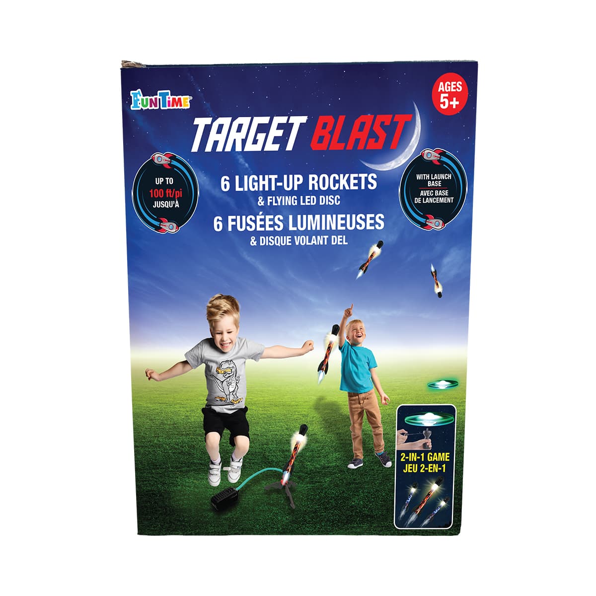 2-in-1 Game Light-up Rocket and Flying Disc