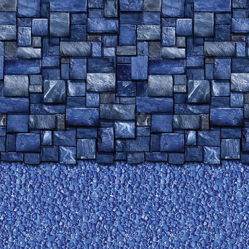 Toile accrochée Blue Slate Streamstone pour piscine hors terre ronde