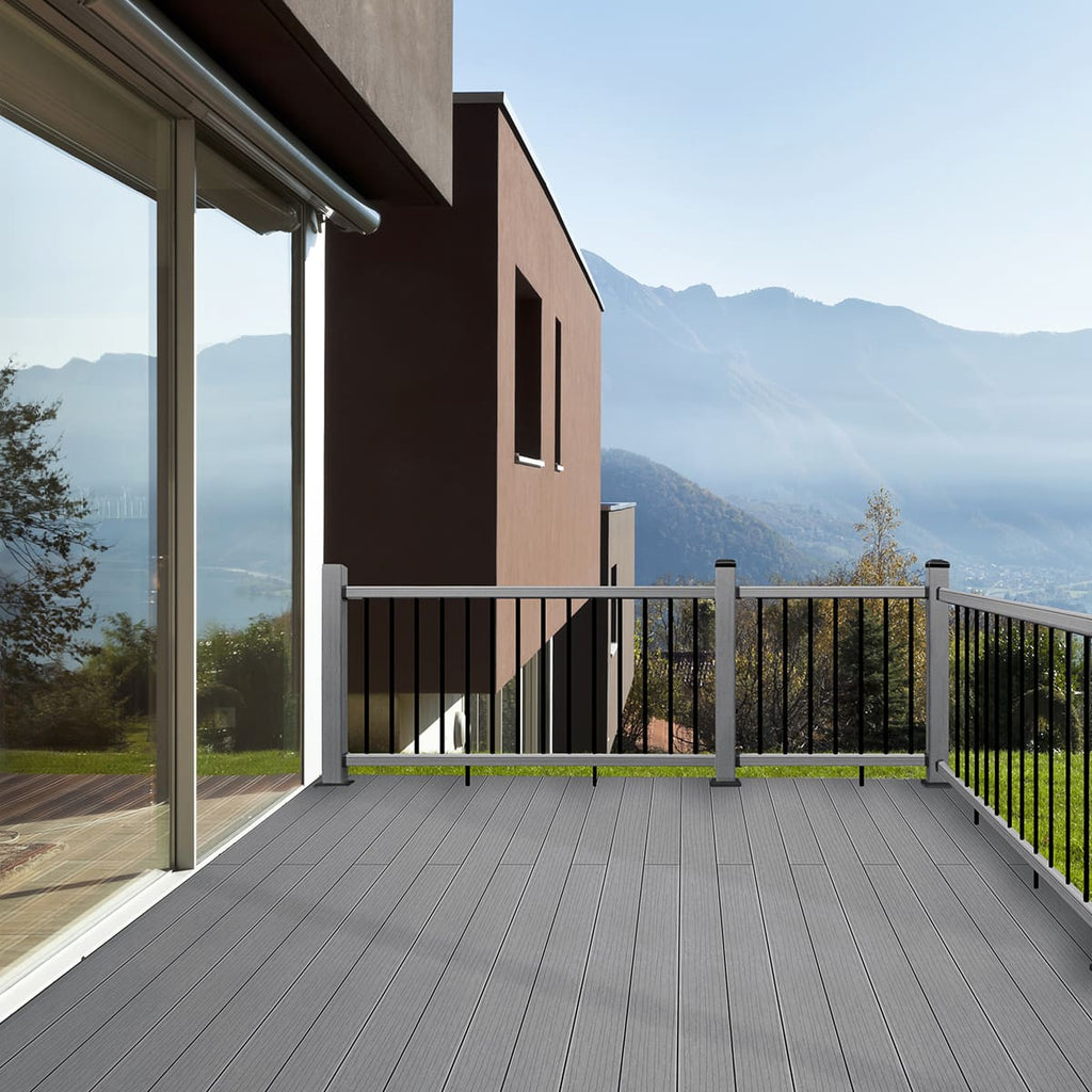 Rampe de balcon en composite et aluminimum - Gris