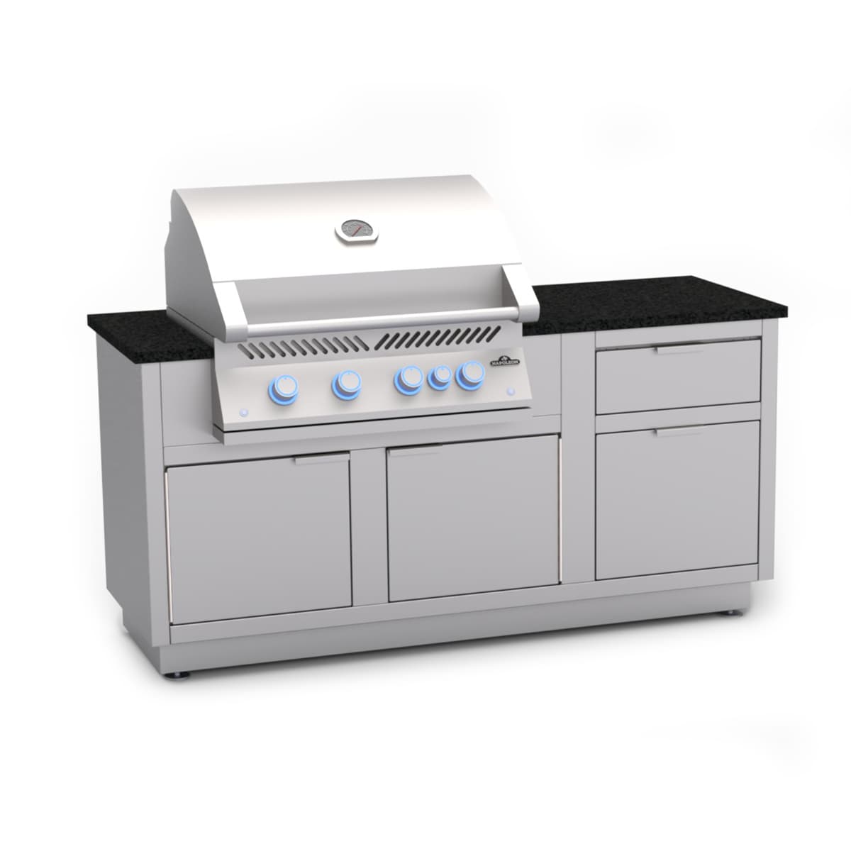 Module de cuisine extérieure pour BBQ avec tiroirs et poubelle