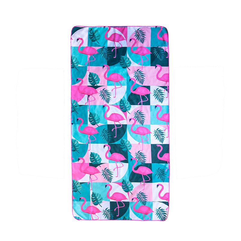 Serviette de plage en microfibre Flamant rose