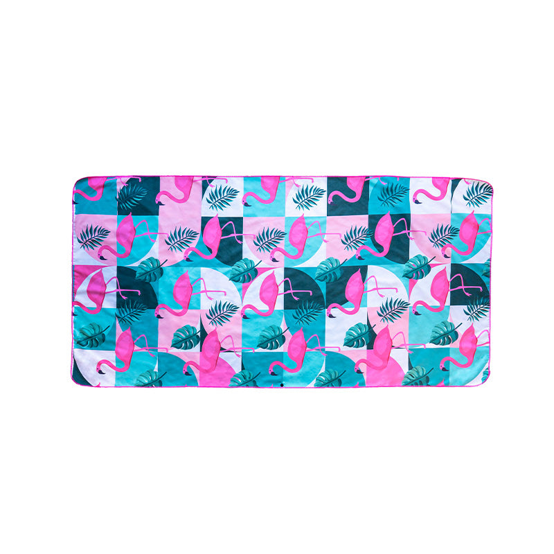Serviette de plage en microfibre Flamant rose