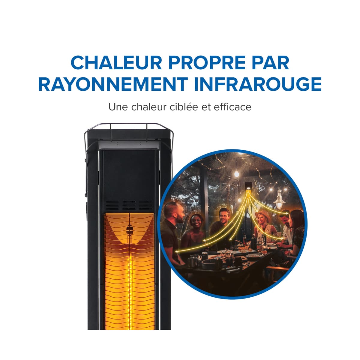 Chauffe terrasse Ã©lectrique Phantom autoportant