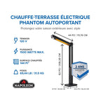 Chauffe terrasse Ã©lectrique Phantom autoportant