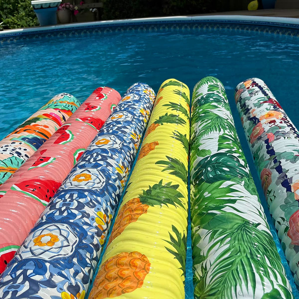 Nouilles de piscine assorties : Flamant, Ananas, Hexa et Fleurs