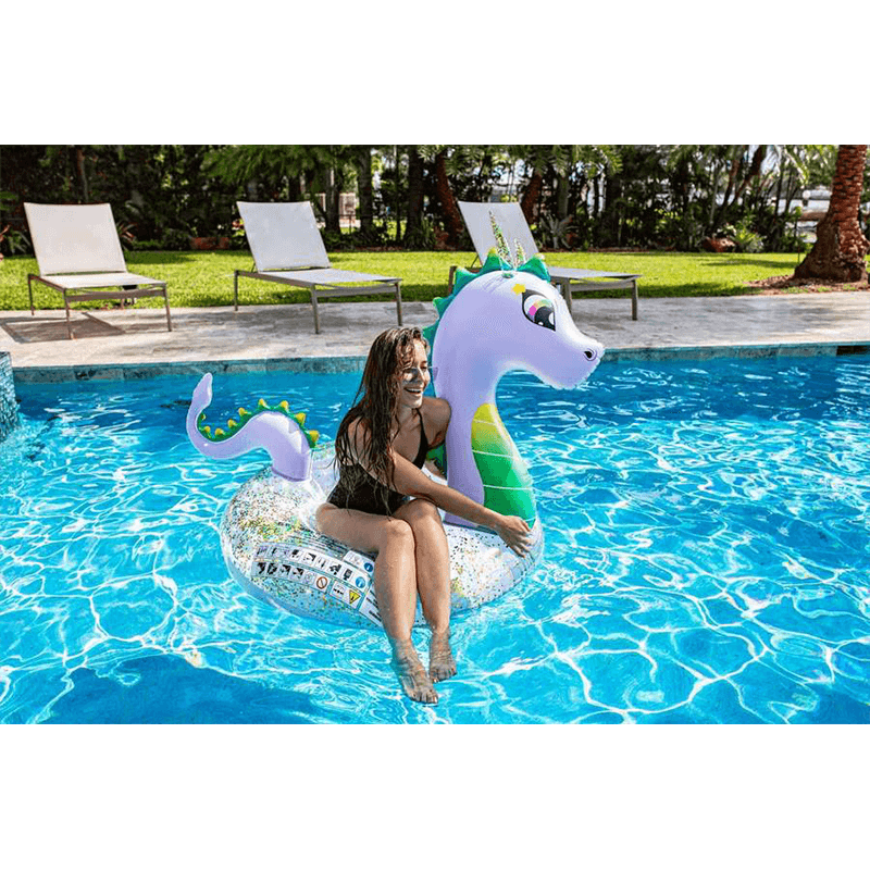 Glitter Dragon Inflatable Pool Ring