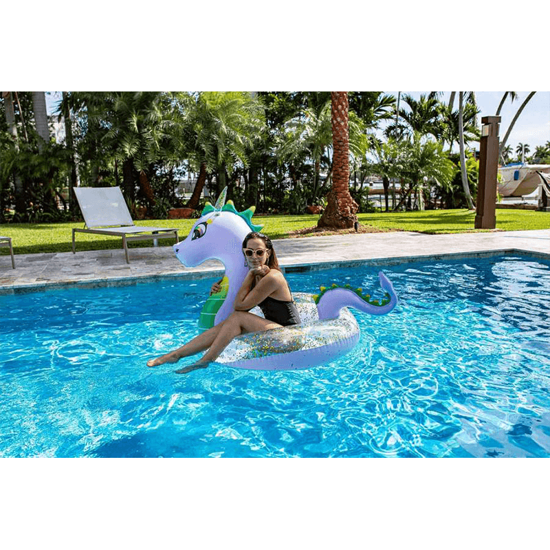 Glitter Dragon Inflatable Pool Ring