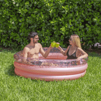 Piscine gonflable or rose pour bronzer