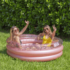 Piscine gonflable or rose pour bronzer