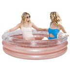 Piscine gonflable or rose pour bronzer