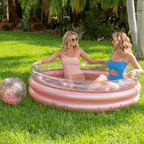 Piscine gonflable or rose pour bronzer