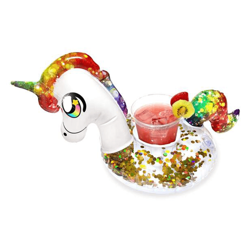 Porte boisson licorne gonflable (lot de 2)