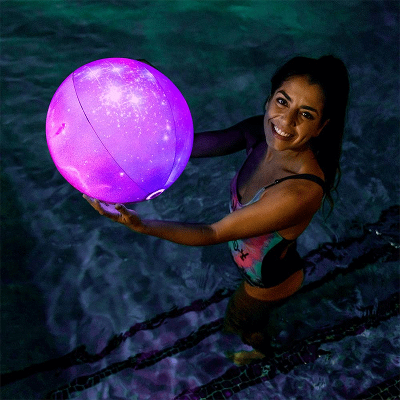 Ballon de plage gonflable galaxie illuminée