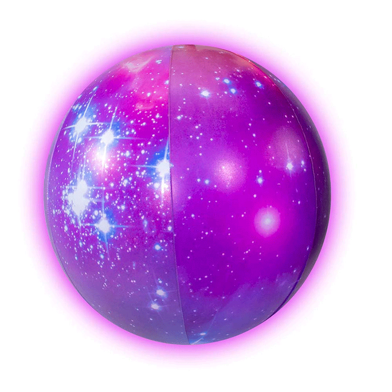 Ballon de plage gonflable galaxie illuminée