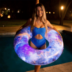 Illuminated Galaxy Inflatable Pool Ring