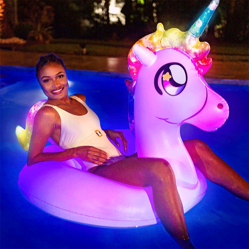 Illuminated Unicorn Pool Float
