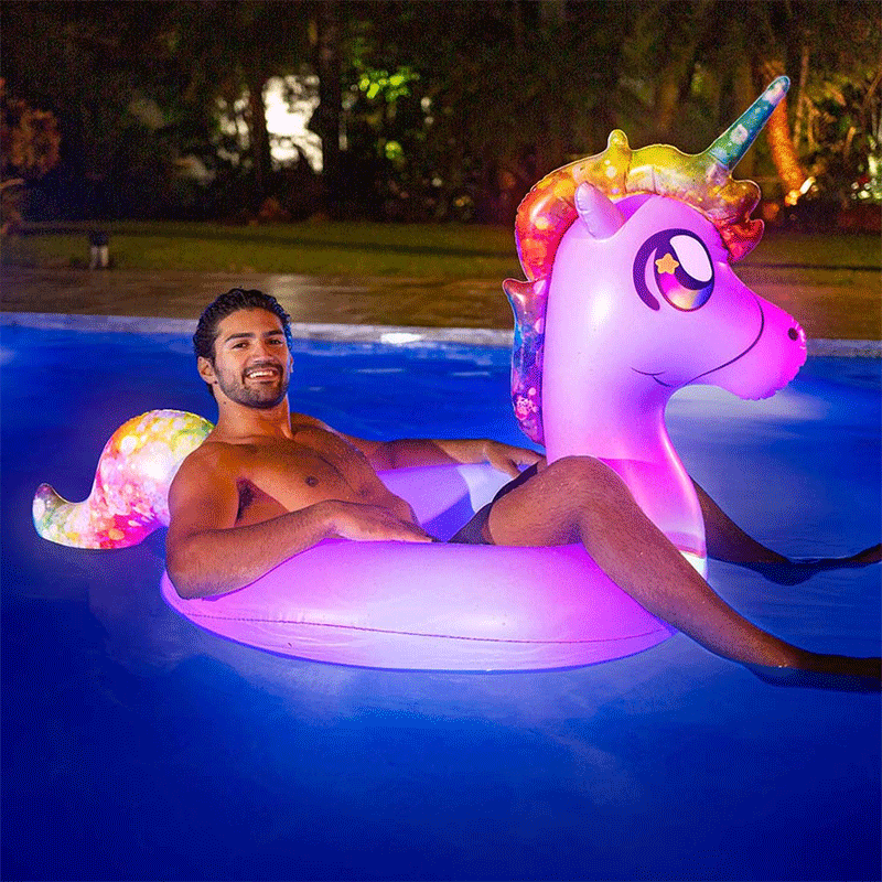 Illuminated Unicorn Pool Float