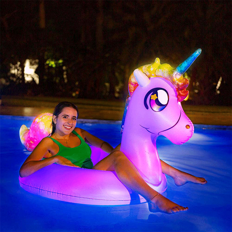 Illuminated Unicorn Pool Float