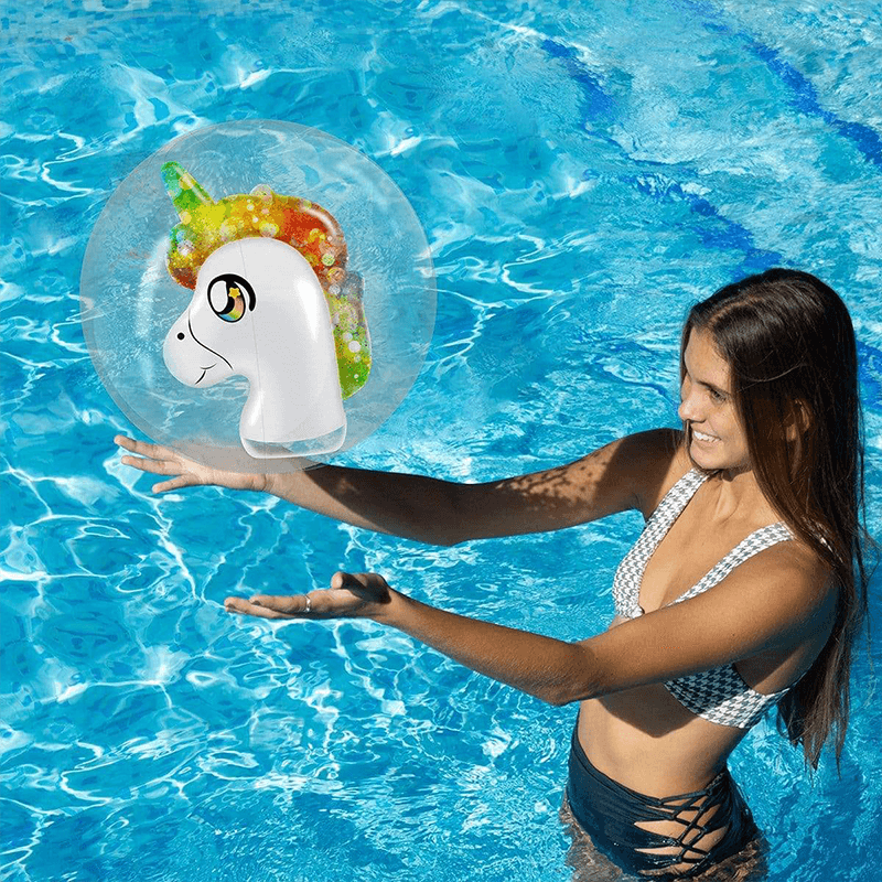 Ballon gonflable de plage - Licorne