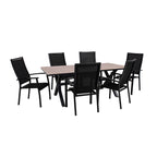 Ensemble à dîner extérieur Provence - 6 places (Noir)