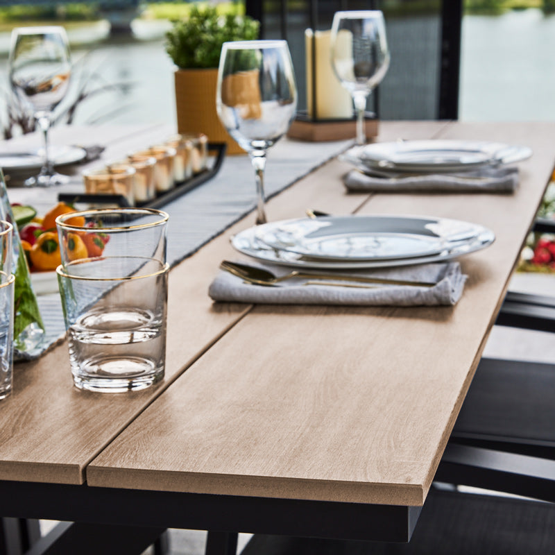 Ensemble à dîner extérieur Provence - 6 places (Noir)