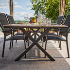 Ensemble à dîner extérieur Provence - 6 places (Noir)